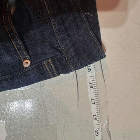 American Eagle Outfitters Women's Stretch Artist Cropped Jeans Blue Denim Size 4 - Picture 9 of 12